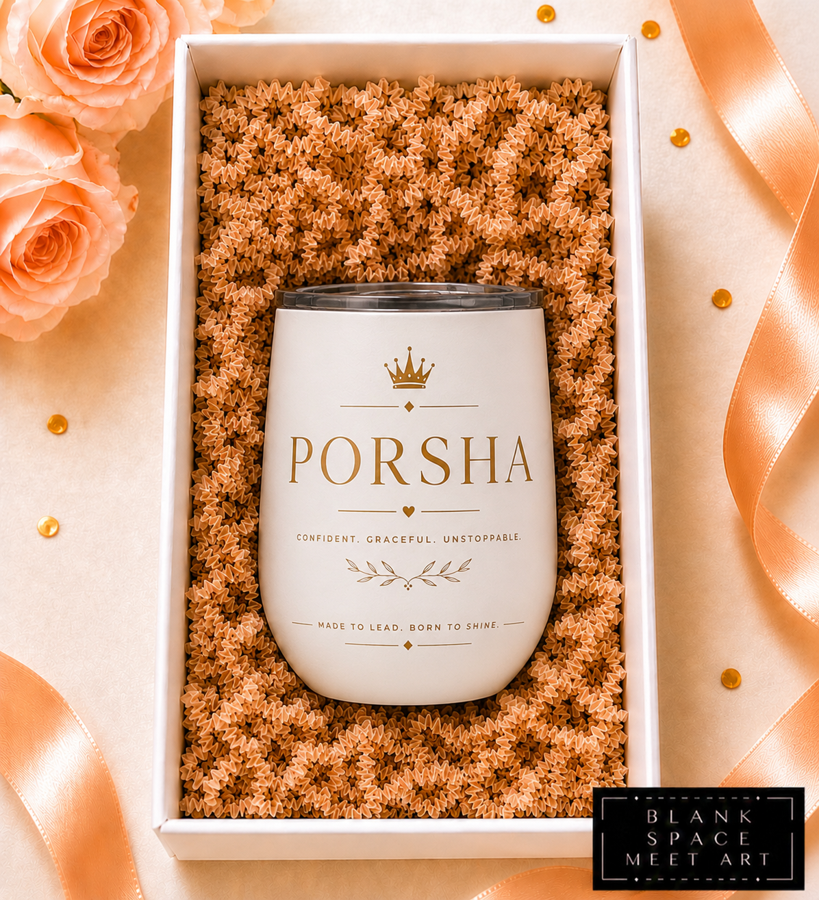 Personalized Feminine Luxe Wine Tumbler