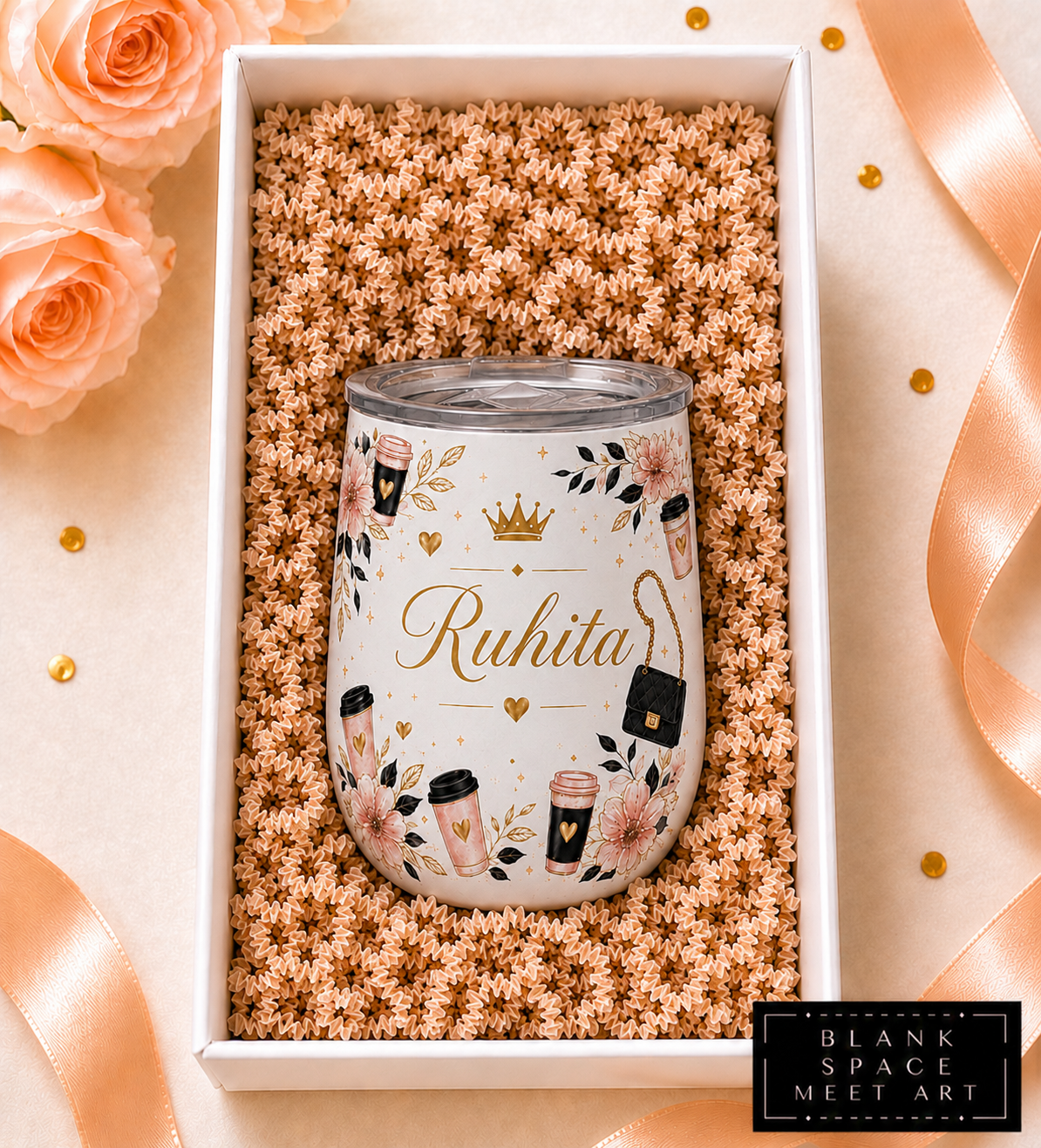 Personalized Feminine Chic Wine Tumbler