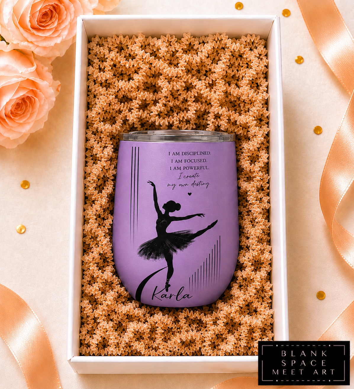Personalized Ballerina Wine Tumbler