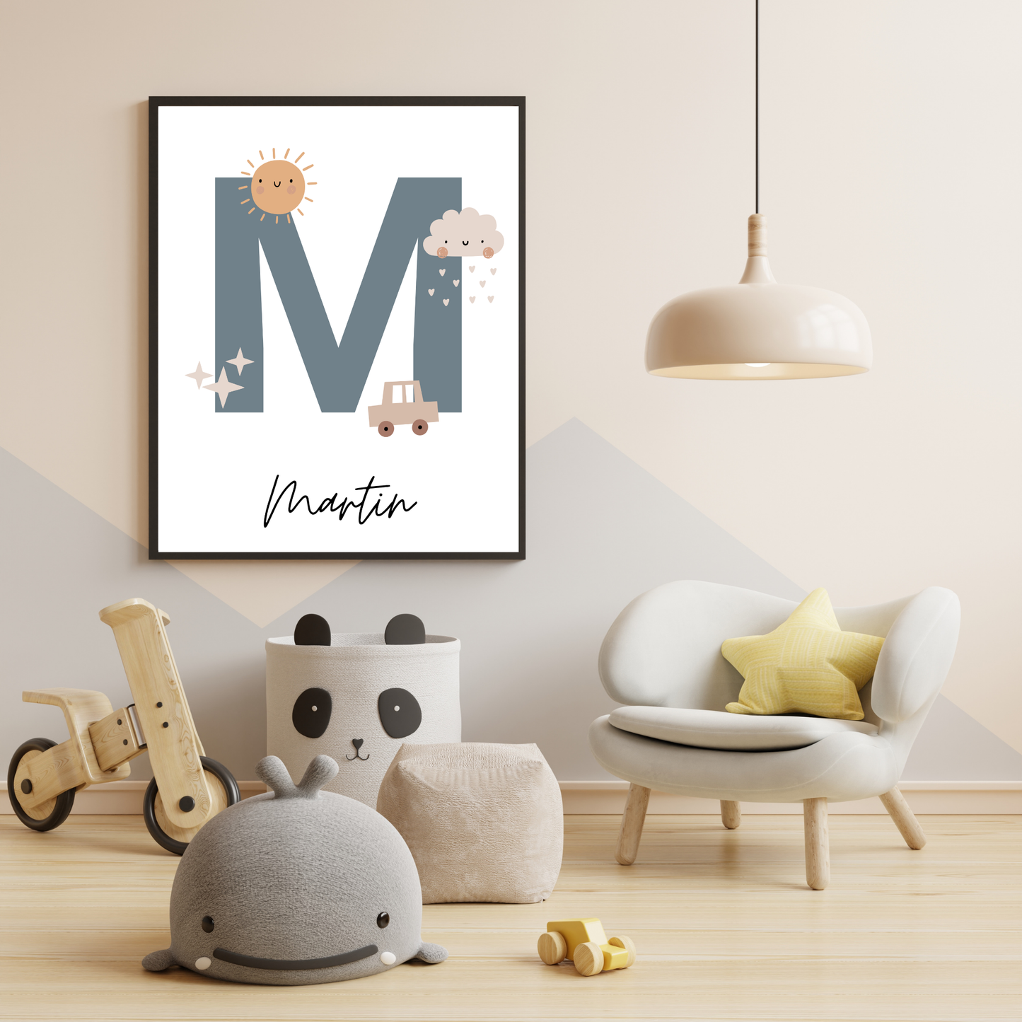 Big Dreams Little One Collection – Personalized Name & Initial + Dream Big Print (Set of 2)