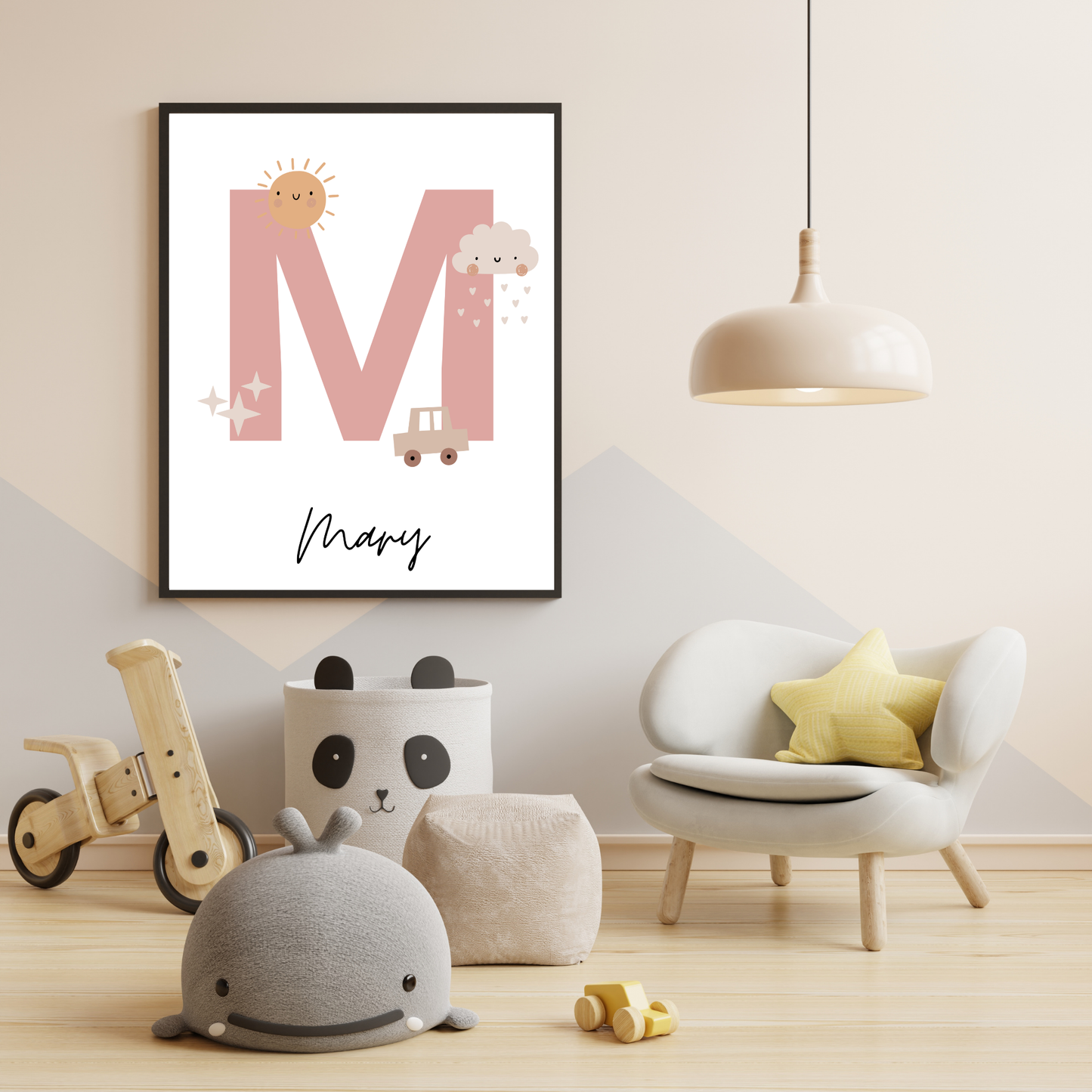 Big Dreams Little One Collection – Personalized Name & Initial + Dream Big Print (Set of 2)