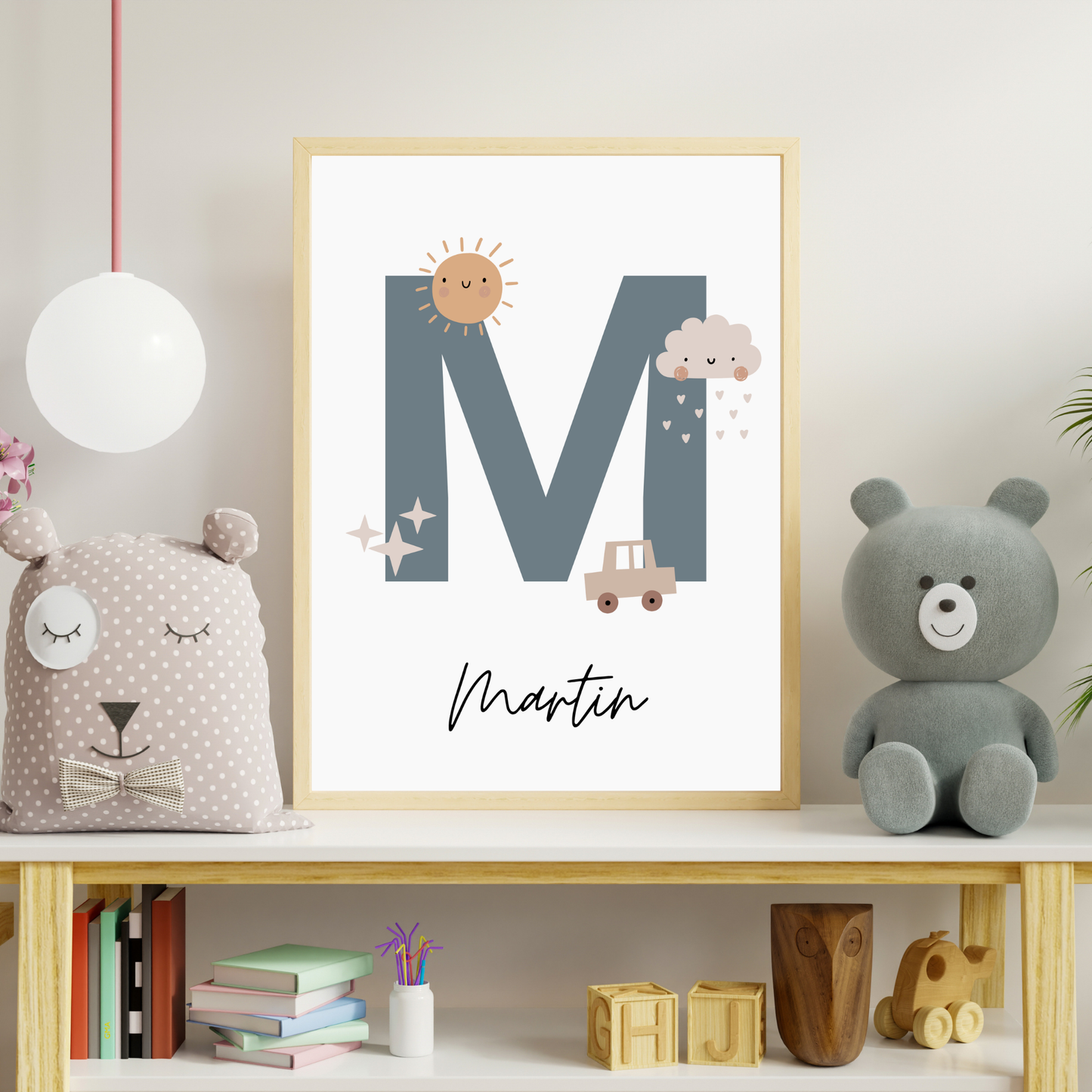 Big Dreams Little One Collection – Personalized Name & Initial + Dream Big Print (Set of 2)