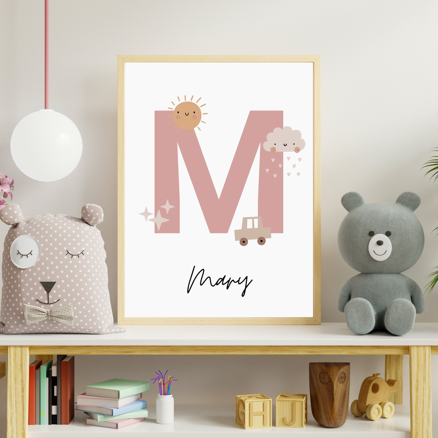 Big Dreams Little One Collection – Personalized Name & Initial + Dream Big Print (Set of 2)