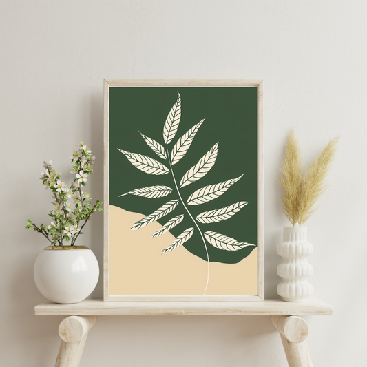 Bohemian Flora – Line Art Flower Wall Art Print