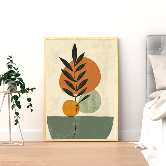 Bohemian Botanicals – Leaf Top of Pot Wall Art Print