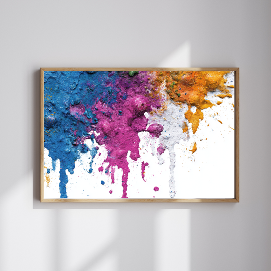 Cascade Color – Multicolored Paint Pour Wall Art