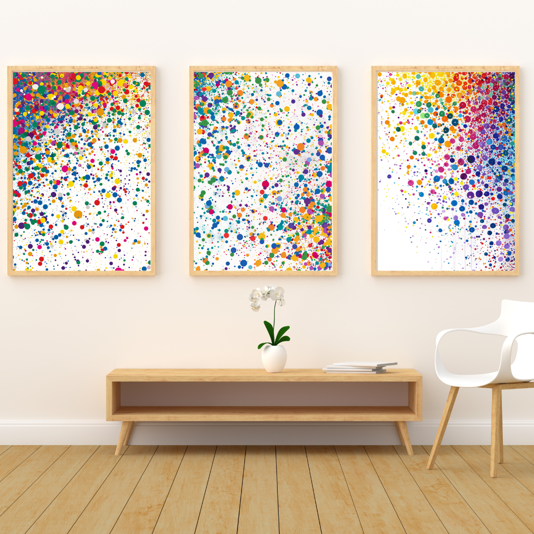 Color Speck – Multicolored Dot Abstract Set
