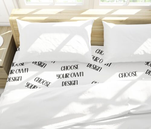 Custom Fitted Sheet – Upload Your Design or Choose Artwork | Single to XL King Sizes