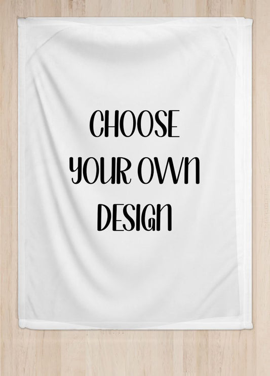 Custom Coral Fleece Blanket – Upload Your Design or Choose Artwork | Small to Large Sizes