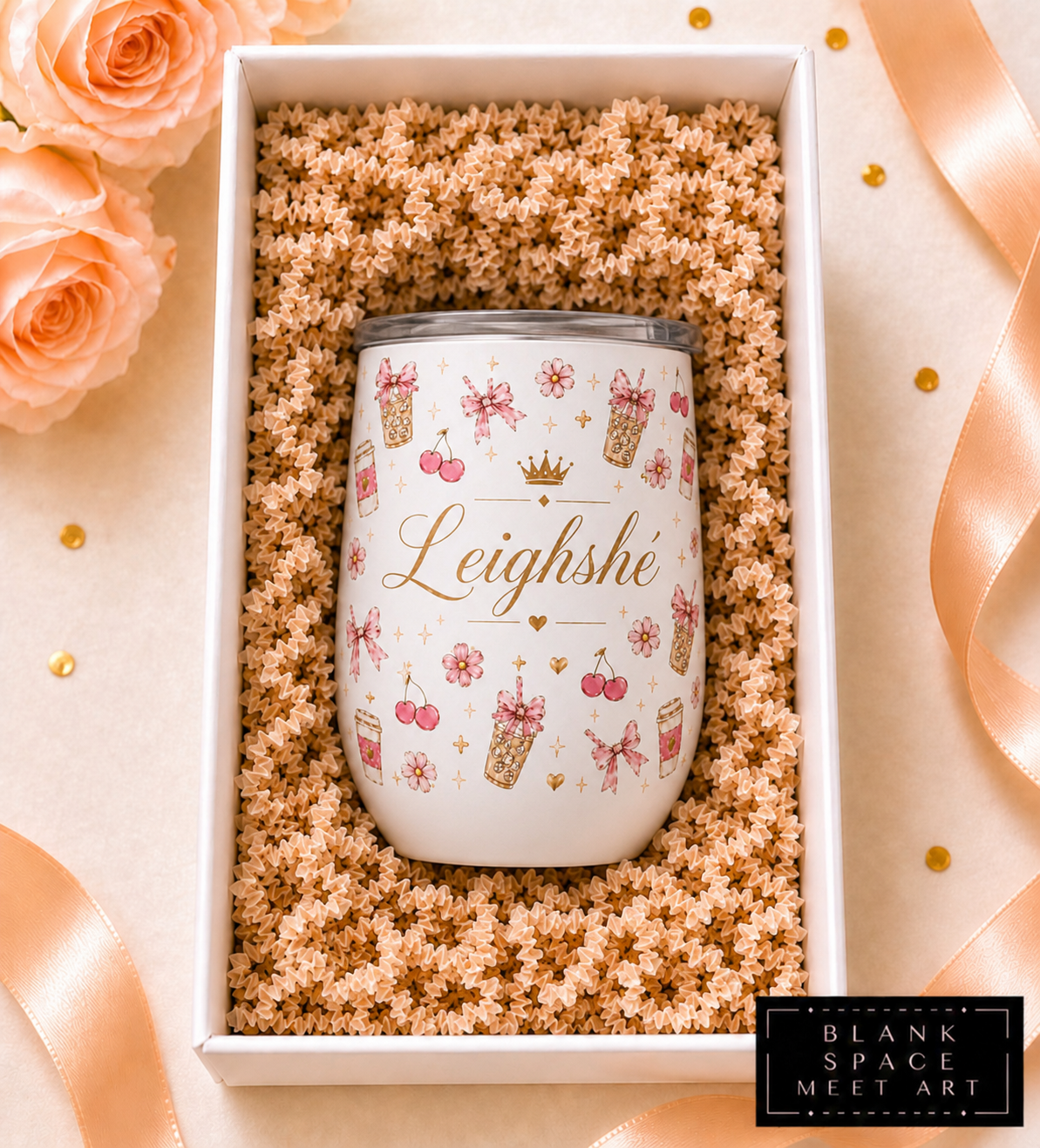 Personalized Coquette Wine Tumbler