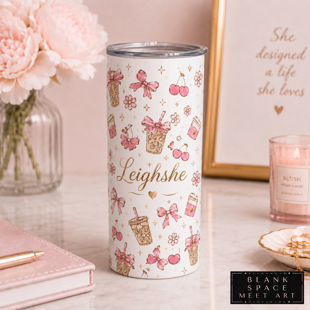Personalized Coquette Tumbler