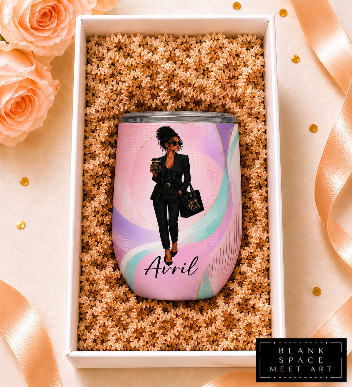 Personalized Boss Babe Wine Tumbler