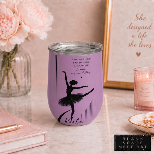 Personalized Ballerina Wine Tumbler