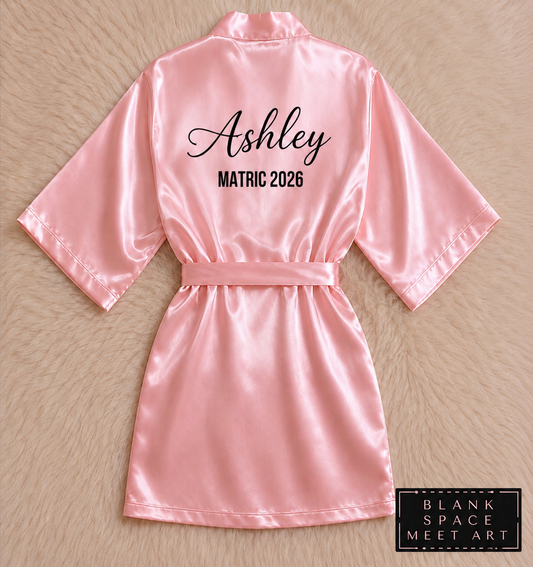 Personalized Matric Dance Satin Gown