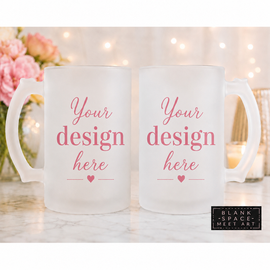 Beer Mugs ( Set Of 2 ) ( Custom Design )