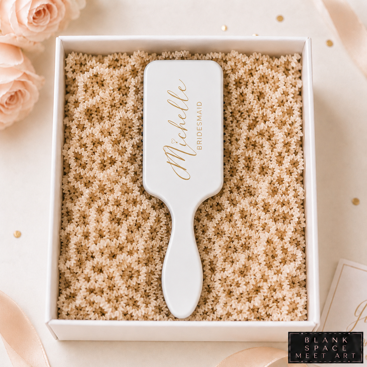 Luxury Bridesmaid  Proposal Hair Brush Box