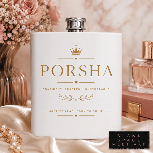 Personalized Feminine Luxe Hip Flask