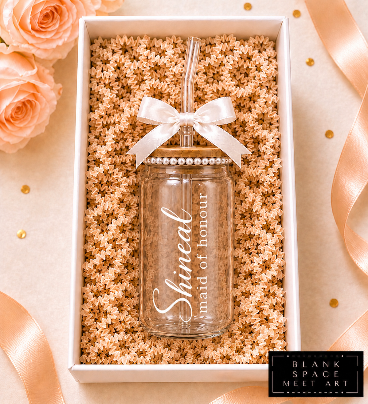 Bridal Party  Glass Tumbler Set