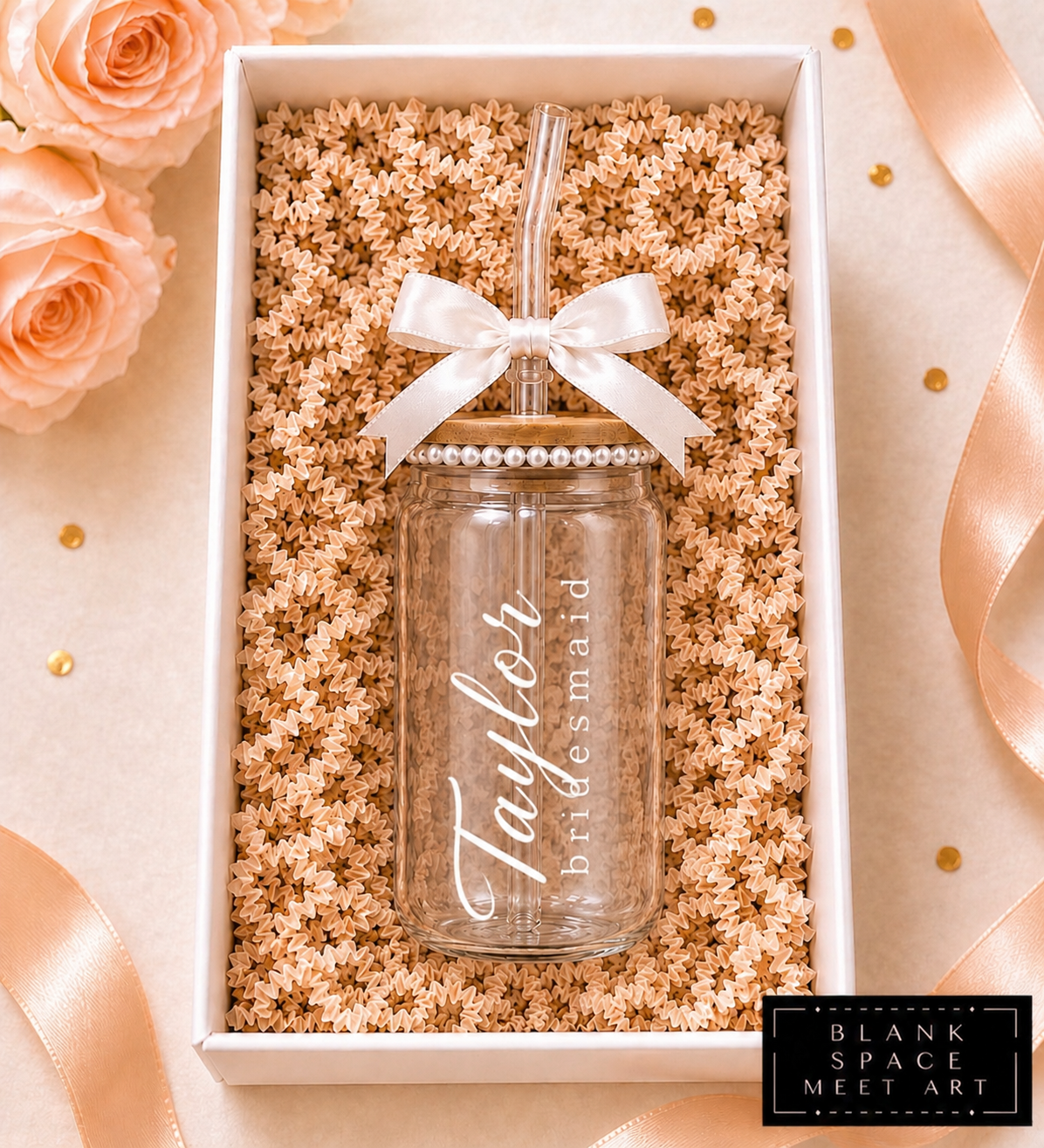 Bridal Party  Glass Tumbler Set