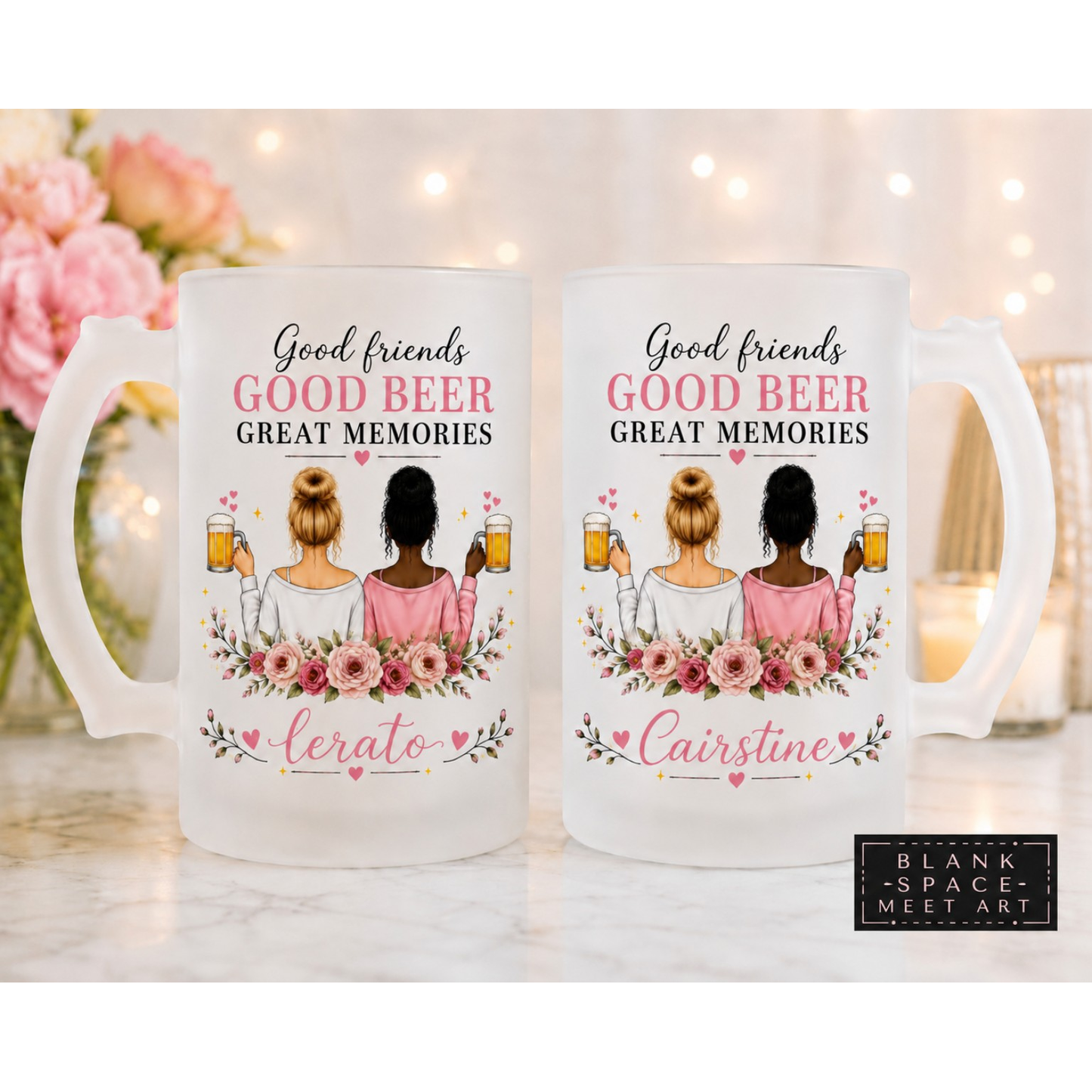 Beer Mugs ( Set Of 2 ) ( Custom Design )