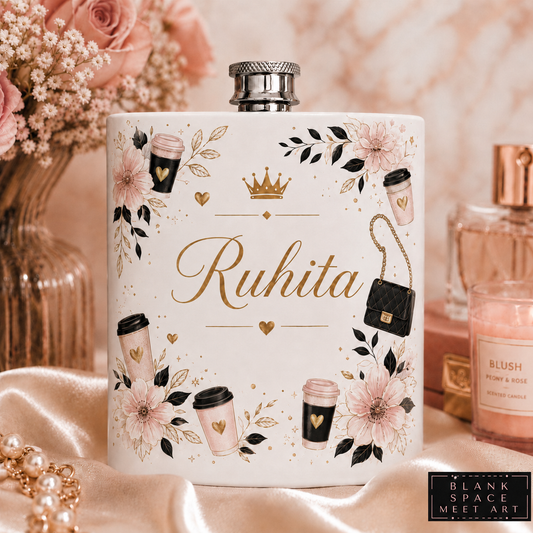 Personalized Feminine Chic Hip Flask