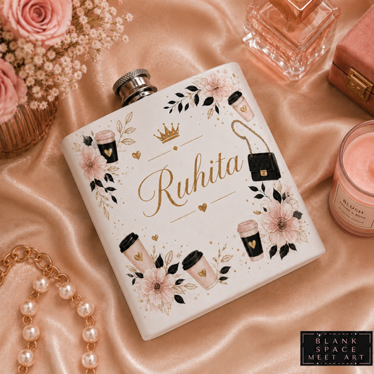 Personalized Feminine Chic Hip Flask