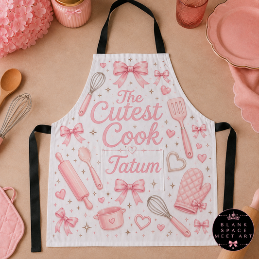 Heart & Home | Baby Pink & White Coquette Apron
