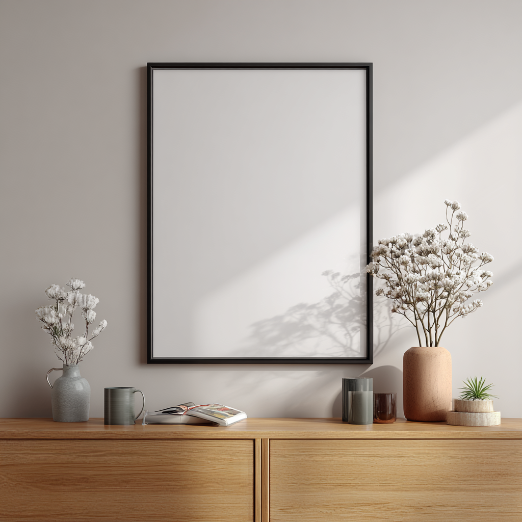 30mm Flat Frame – Modern Minimalist Design | Black Frame | Premium Wall Art Frame