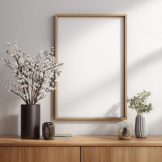 30mm Flat Frame – Modern Minimalist Design | Wood Frame | Premium Wall Art Frame