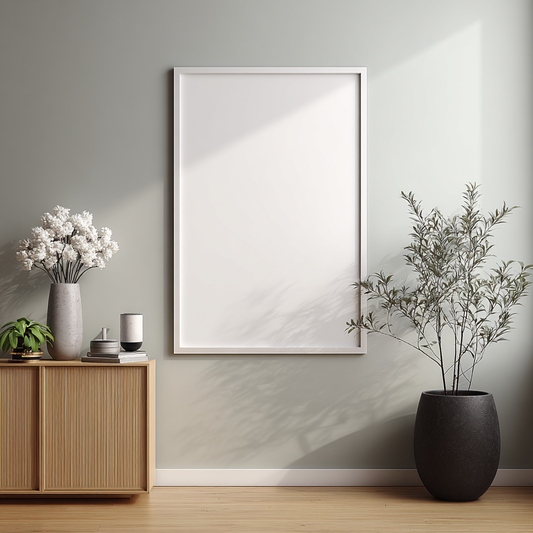30mm Flat Frame – Modern Minimalist Design | White Frame | Premium Wall Art Frame